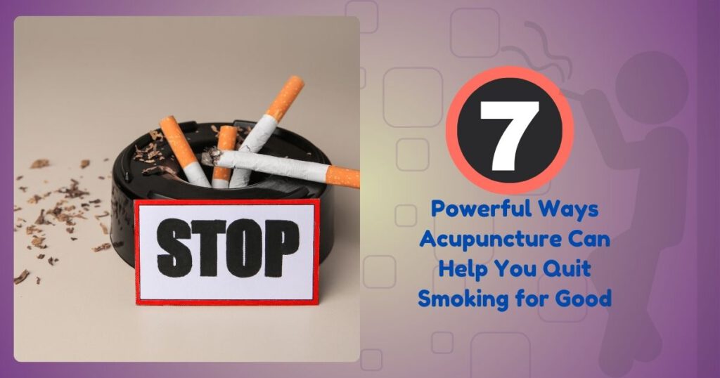 An ashtray filled with cigarettes, symbolizing smoking addiction. Acupuncture to quit smoking helps reduce cravings and promotes healthier living.